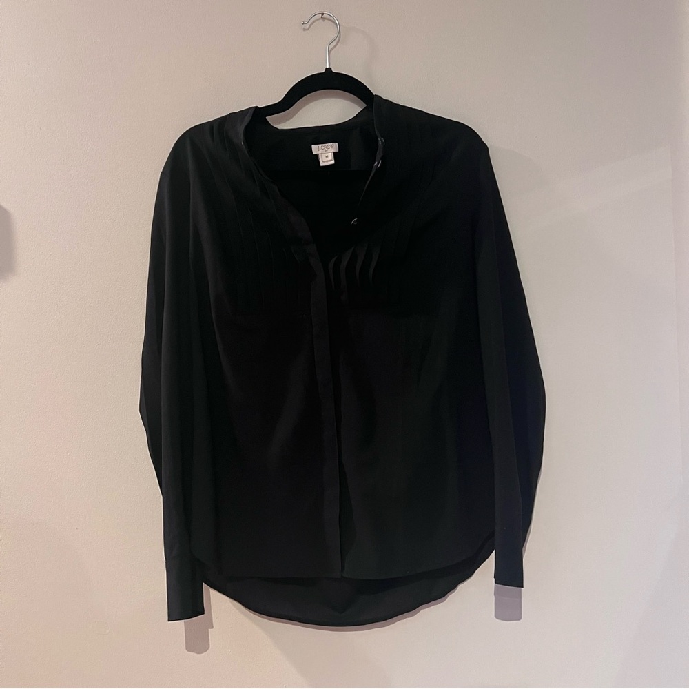 J. Crew Black Long Sleeve Blouse